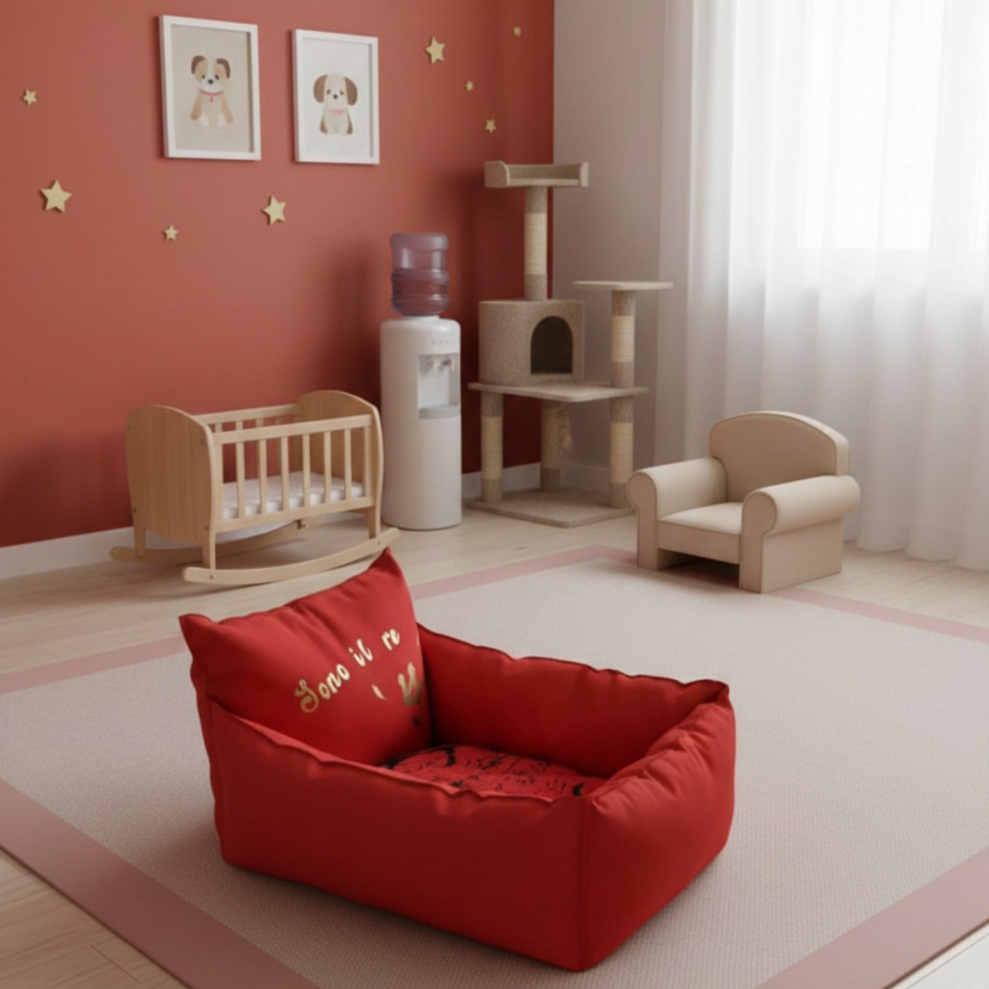 Cuccia Divanetto per Cani Artigianale in Cotone Lavabile