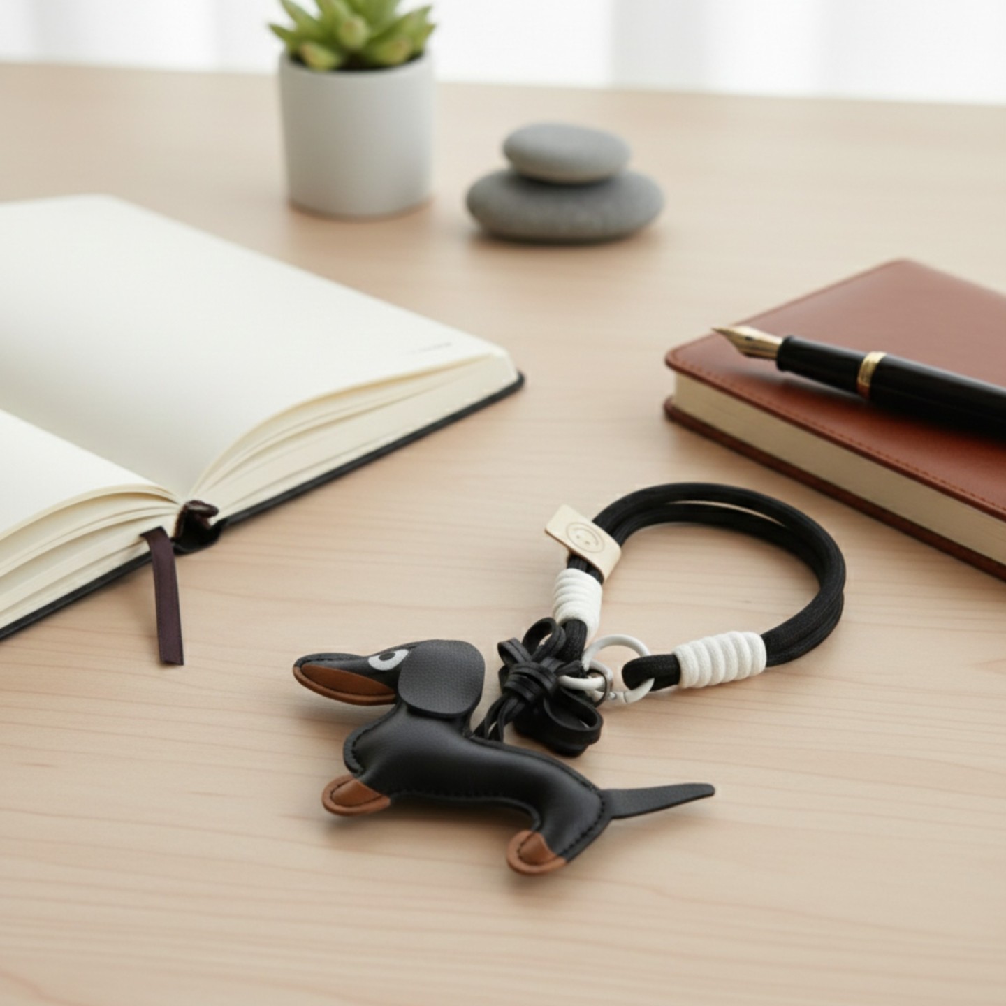 Portachiavi Bassotto in Finta Pelle | Dolce Zampa