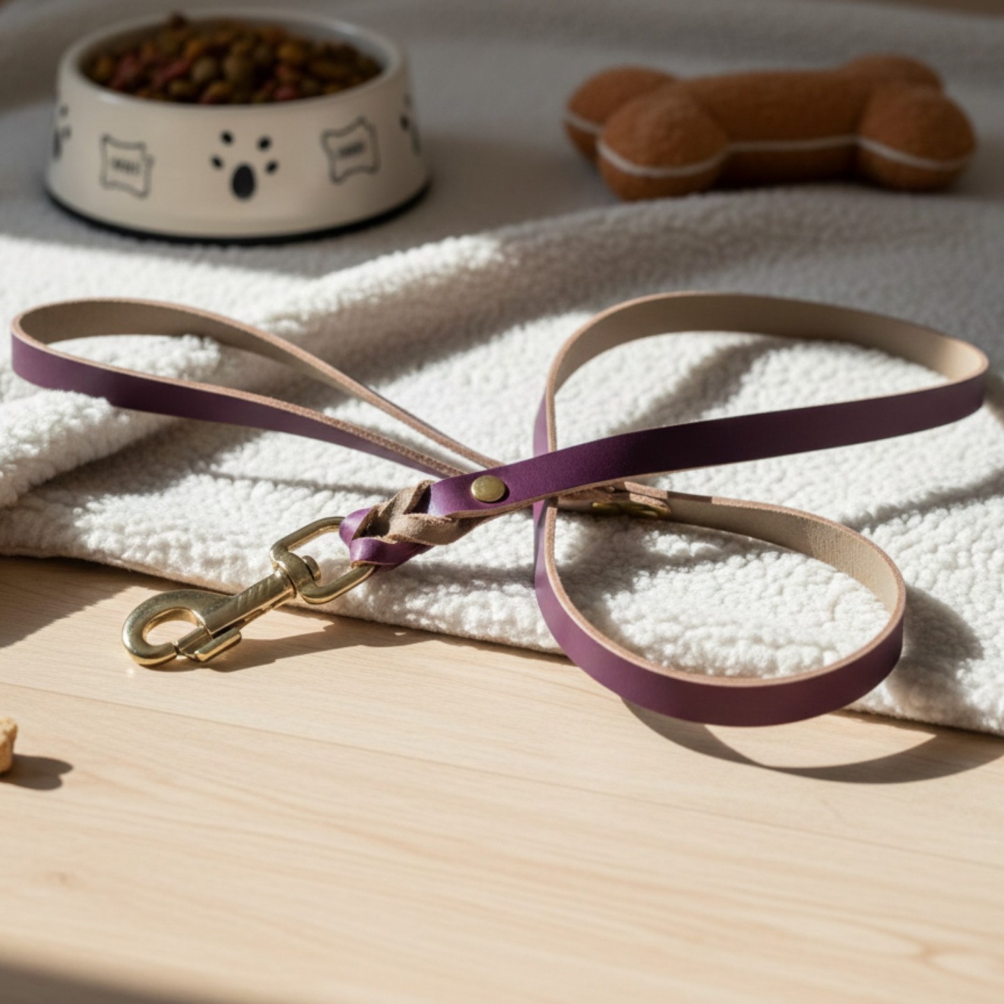 Guinzaglio Liscio Cuoio Toscano per Cani | Dolce Zampa