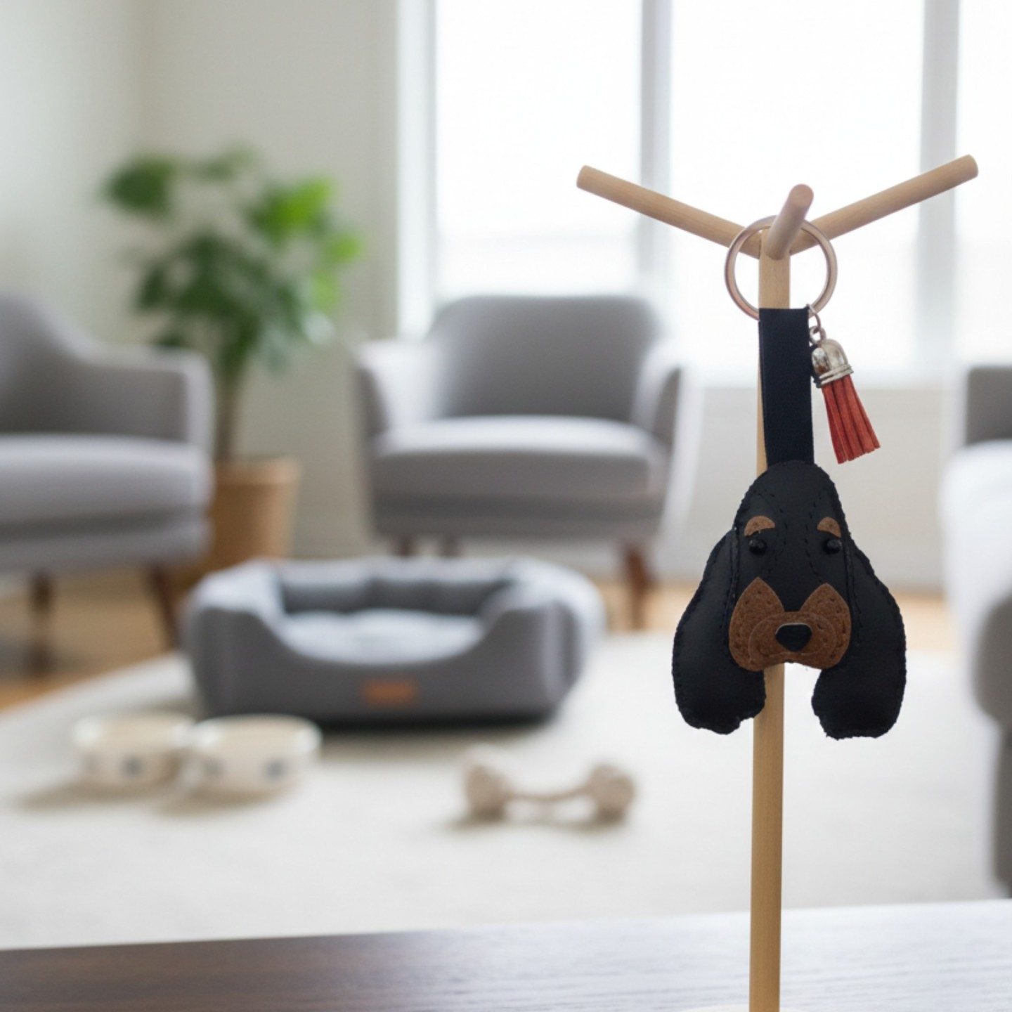 Portachiavi Cane Personalizzato in Eco Pelle | Fatto a Mano