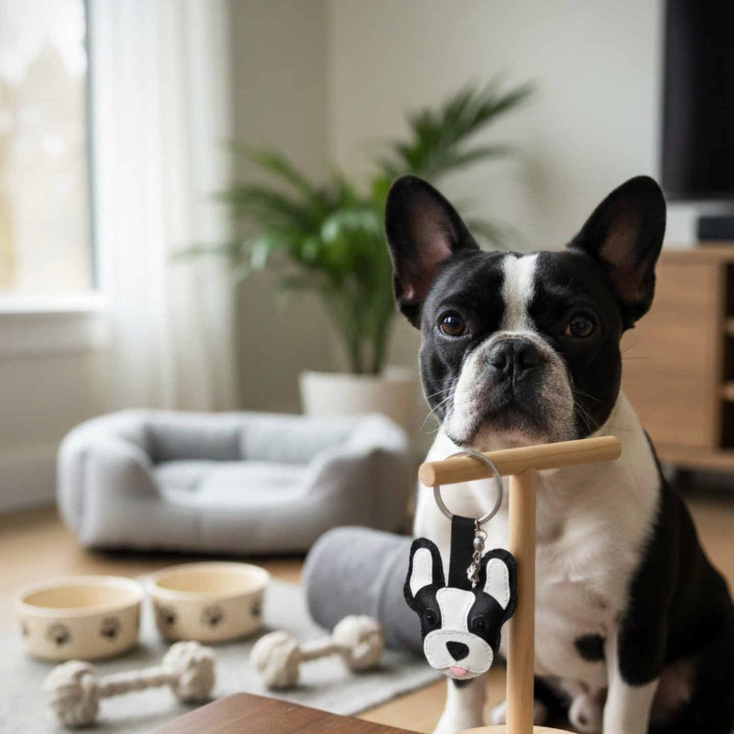 Portachiavi Cane Personalizzato in Eco Pelle | Fatto a Mano