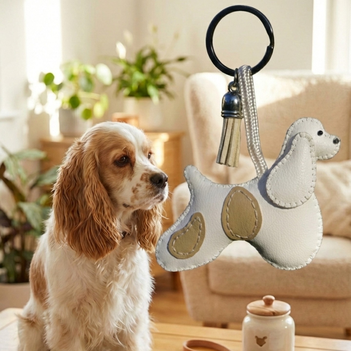 Portachiavi Cane Personalizzato Eco Pelle | Dolce Zampa