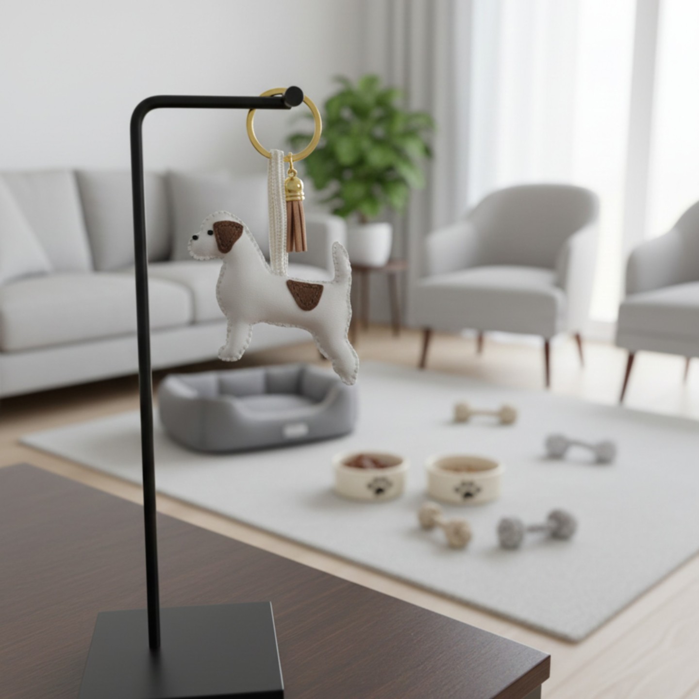 Portachiavi Cane Personalizzato in Eco Pelle | Fatto a Mano