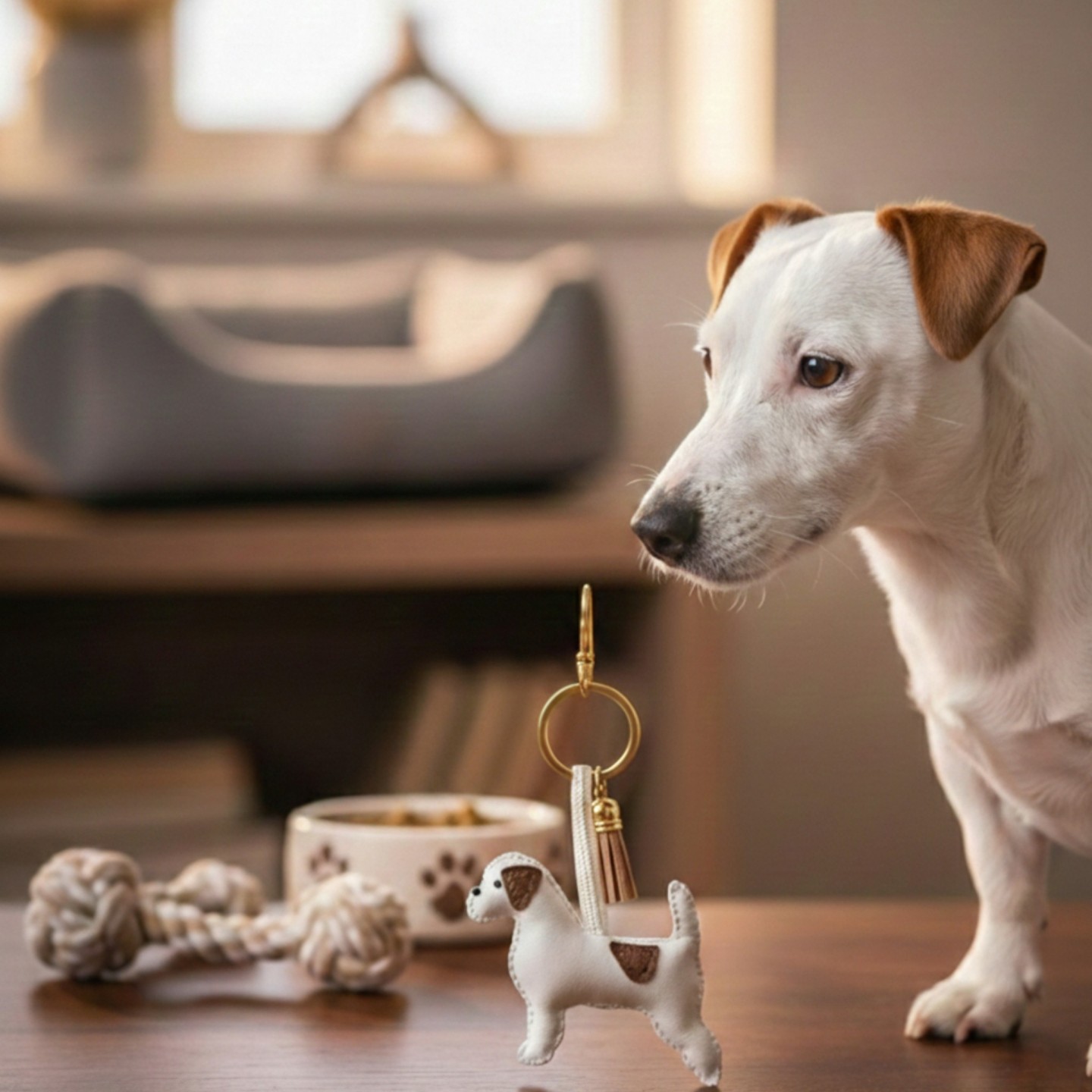 Portachiavi Cane Personalizzato in Eco Pelle | Fatto a Mano