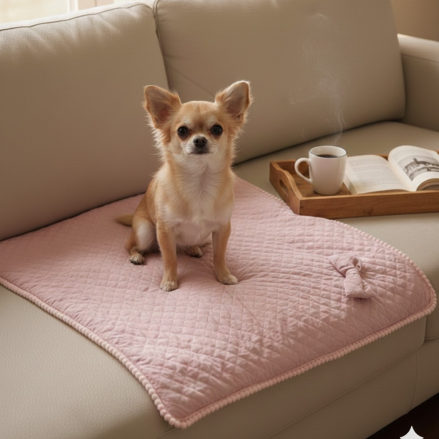 Coperta per Cani di Piccola Taglia Rosa | Bouclé Doppio Lato