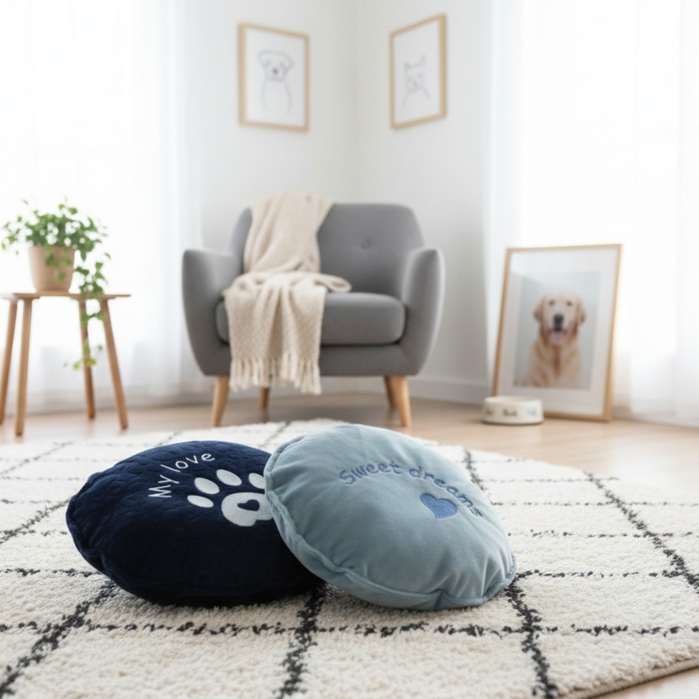 Cuccia Rotonda Lusso Double Face 60cm | Velluto Damascato