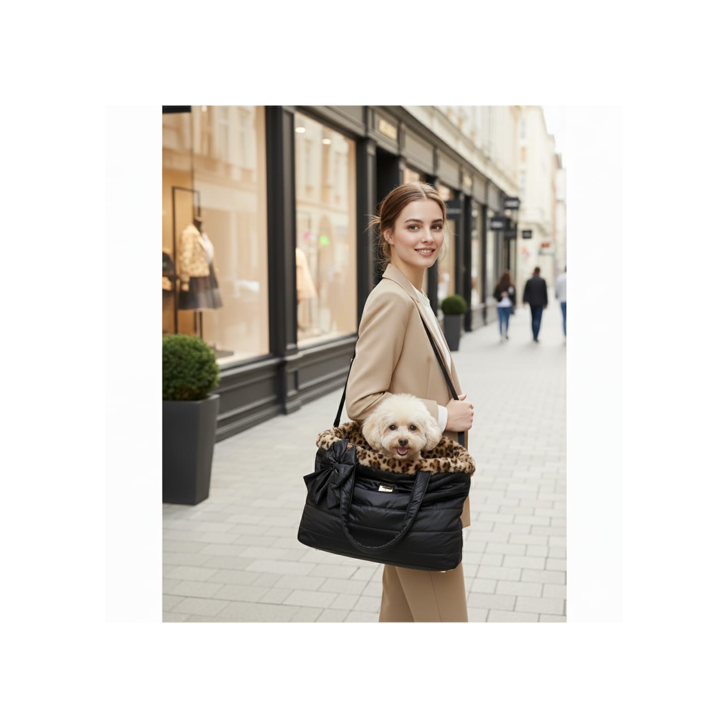 Soft Marvelous Black Bed Bag | Borsa Cuccia per Cani Elegante e Leggera