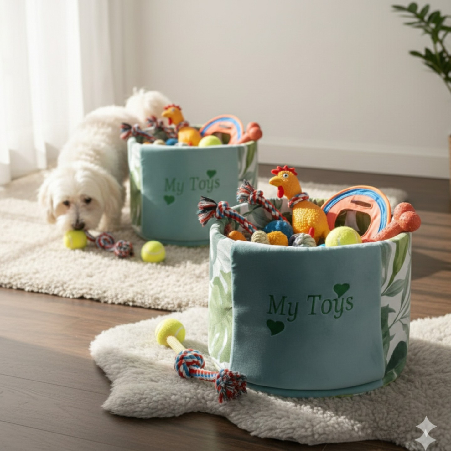 Porta Giochi Cani Luxury Cotone Velluto | Personalizzato