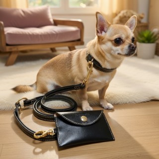 Set Collare e Guinzaglio Pelle per Cani | Dolce Zampa