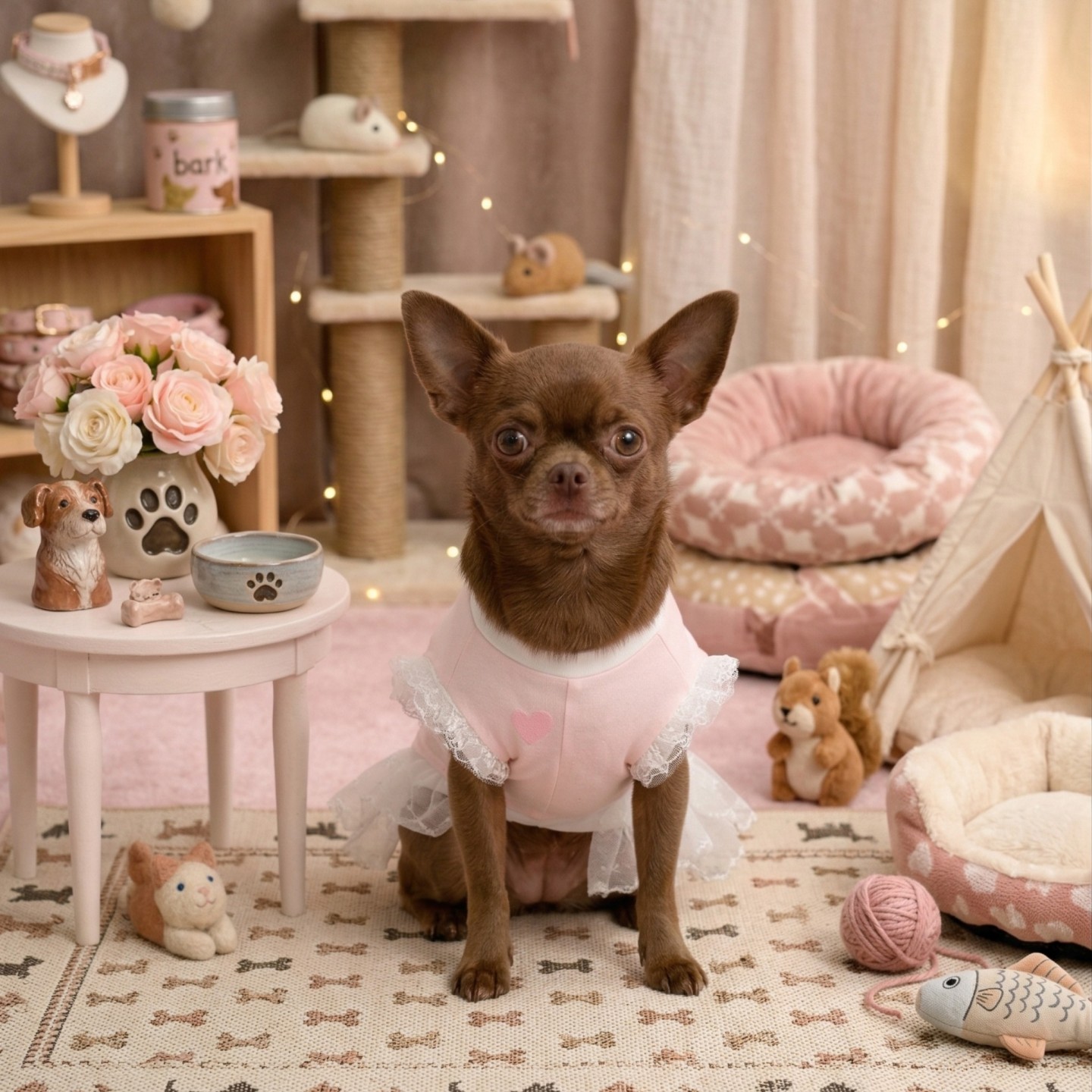 Cute Blushing T-Shirt Cane Piccola Taglia | Jersey Anti-UV Impermeabile