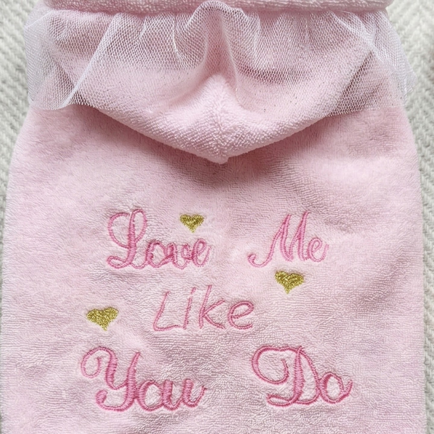 Love Me Like You Do Sweatshirt Cane | Ciniglietta Borchiette Tulle Glitter