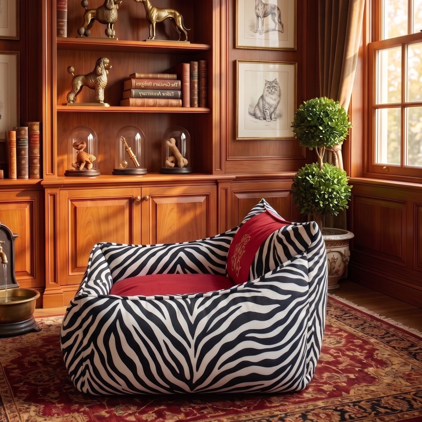 Cuccia per Cani Stile Animalier in Cotone 50x60 cm | DocleZampa