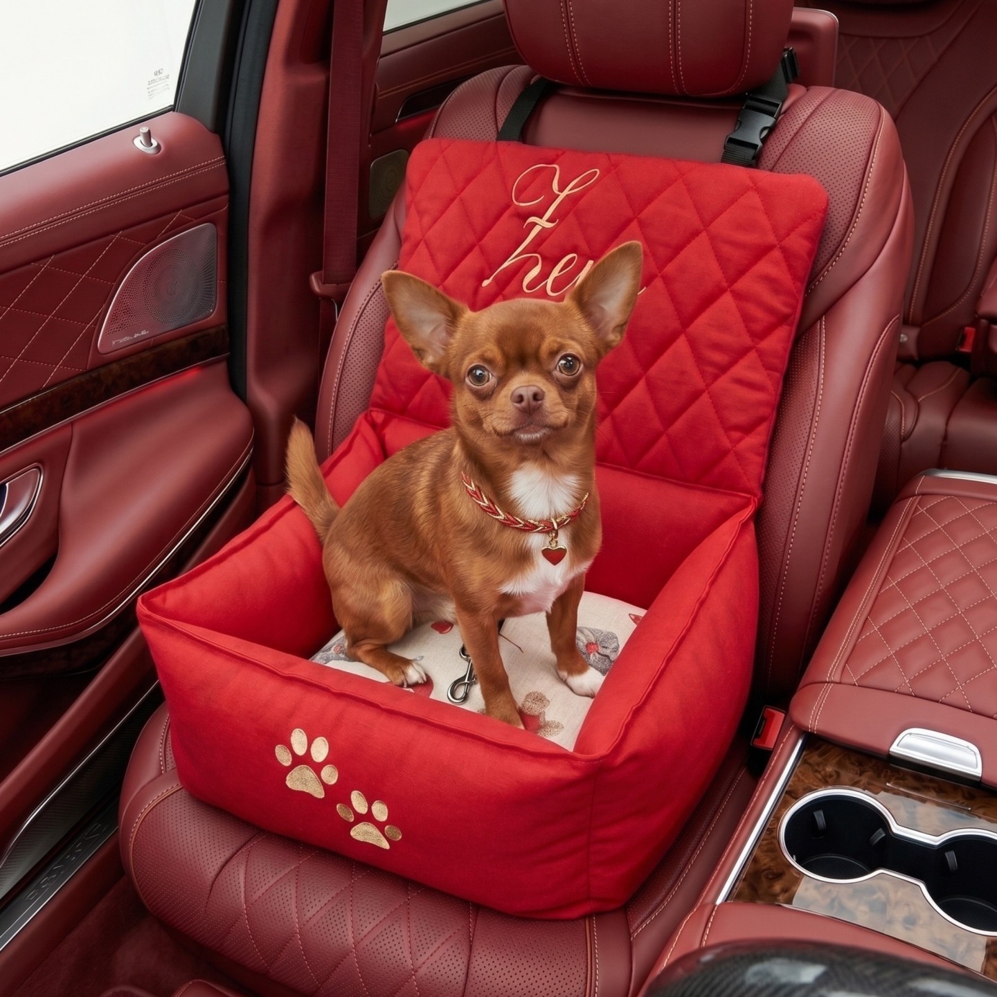 Seggiolino Auto per Cani Artigianale e Personalizzato | DolceZampa