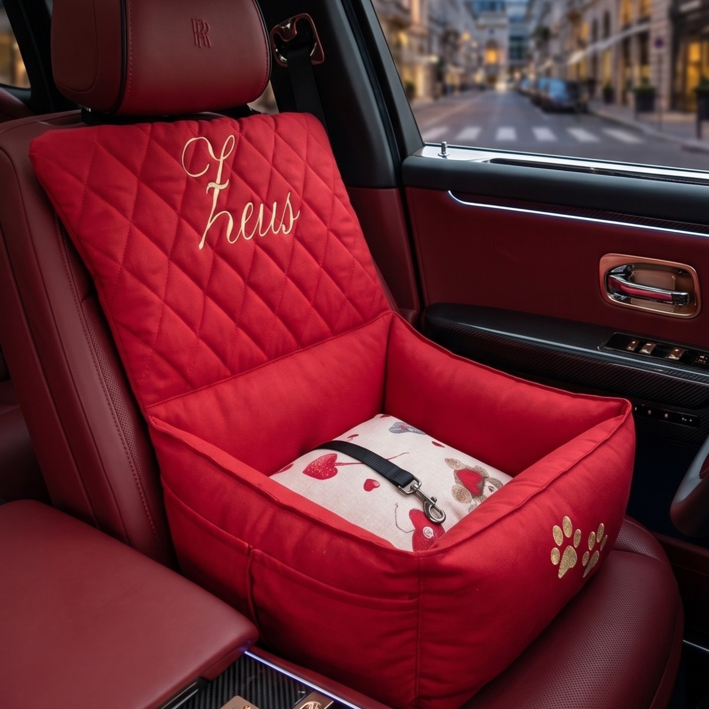 Seggiolino Auto per Cani Artigianale e Personalizzato | DolceZampa