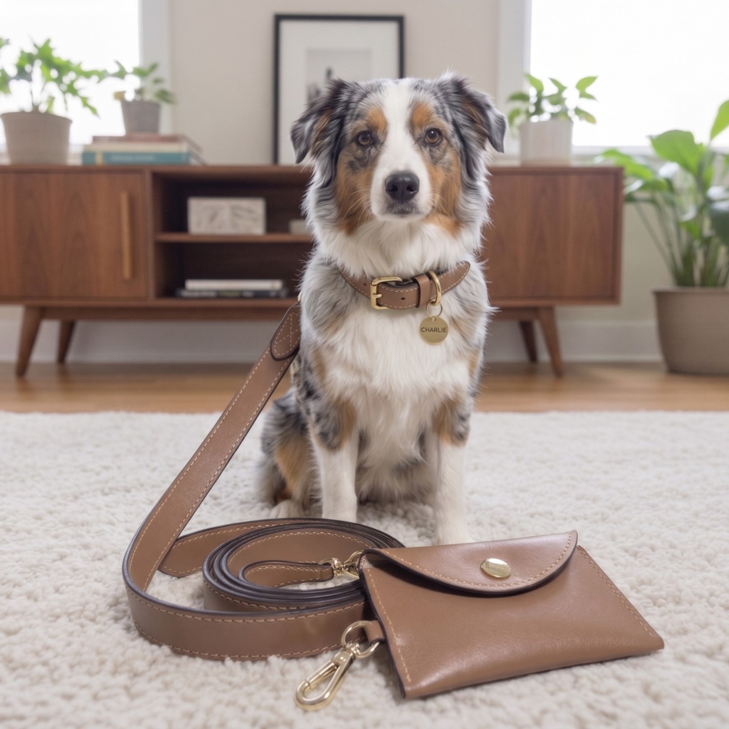 Set Collare e Guinzaglio Pelle per Cani | Dolce Zampa