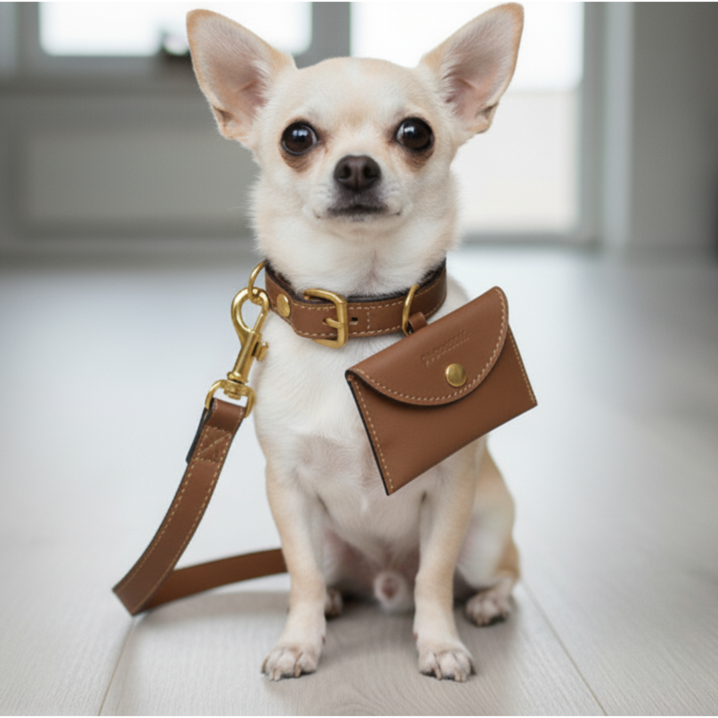 Set Collare e Guinzaglio Pelle per Cani | Dolce Zampa