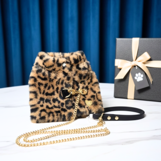 Pettorina Leopard Fur Invernale per Cani | Dolce Zampa