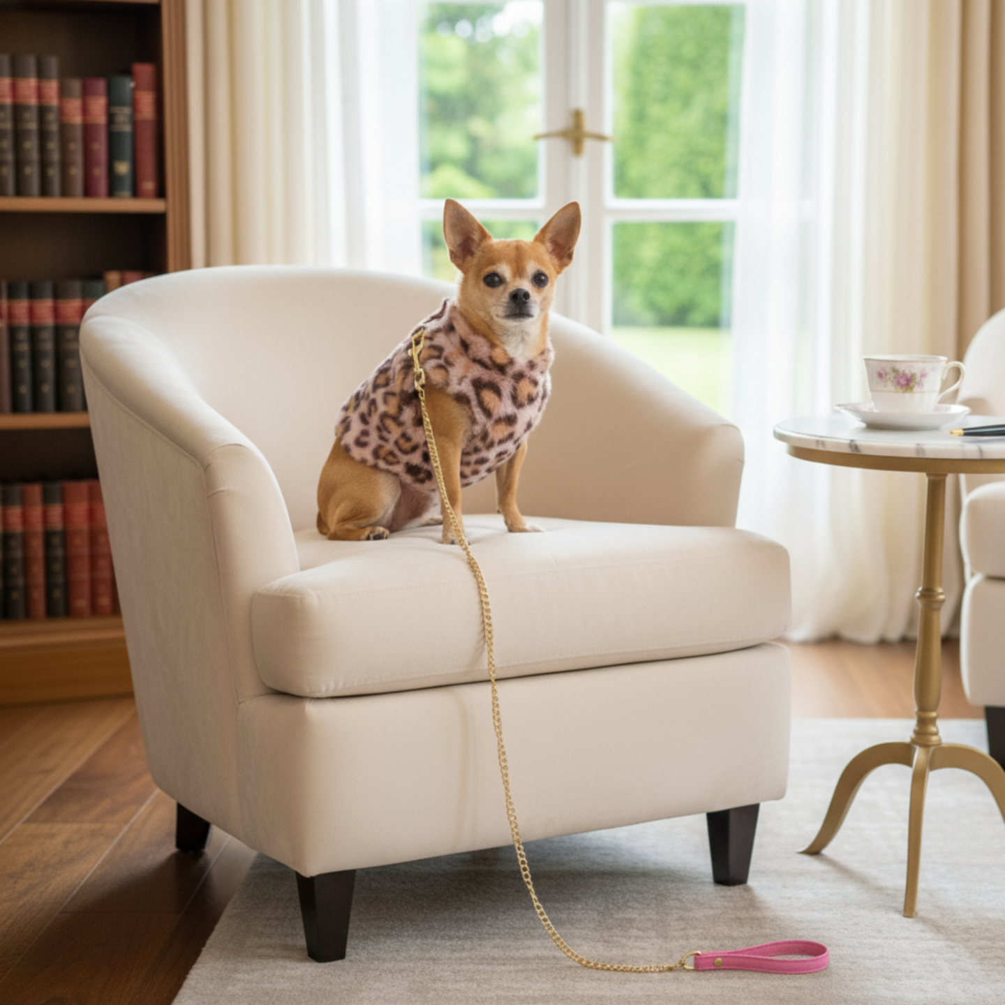 Pettorina Leopard Fur Invernale per Cani | Dolce Zampa