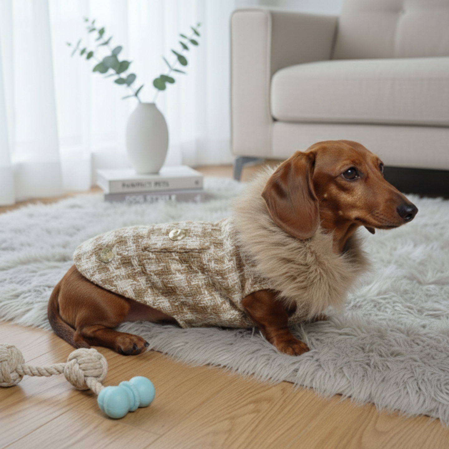 Cappottino Camel Coat per Cani Piccola Taglia | Dolce Zampa