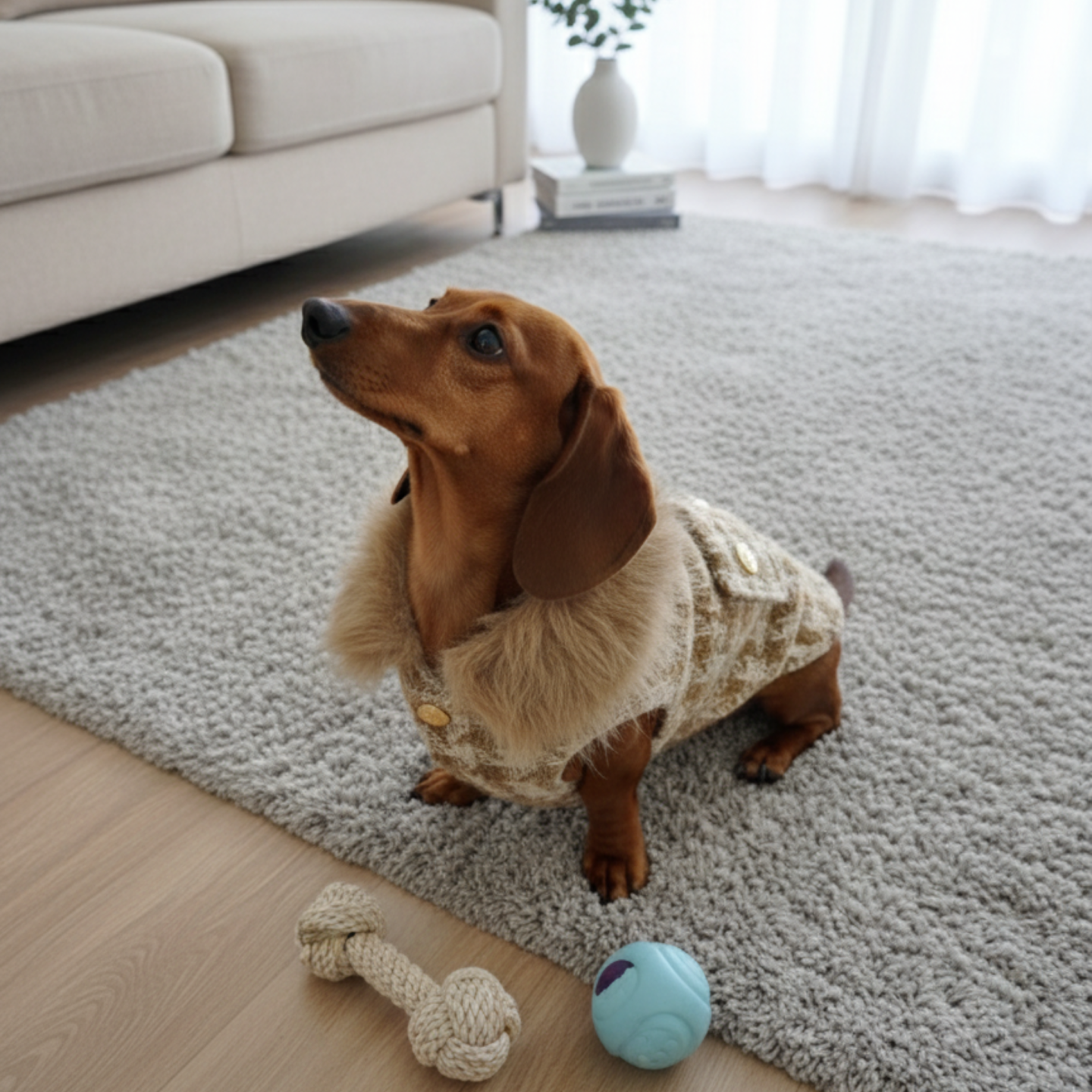 Cappotto Camel per Cani Elegante | Lana e Viscosa | Comfort e Stile