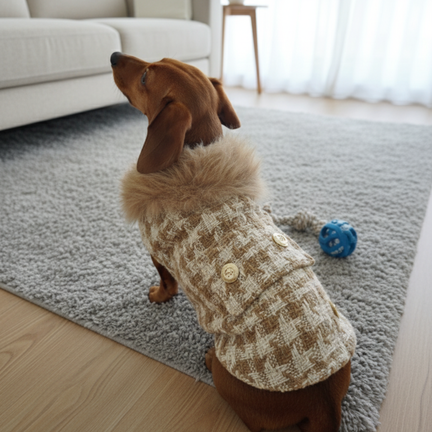 Cappottino Camel Coat per Cani Piccola Taglia | Dolce Zampa