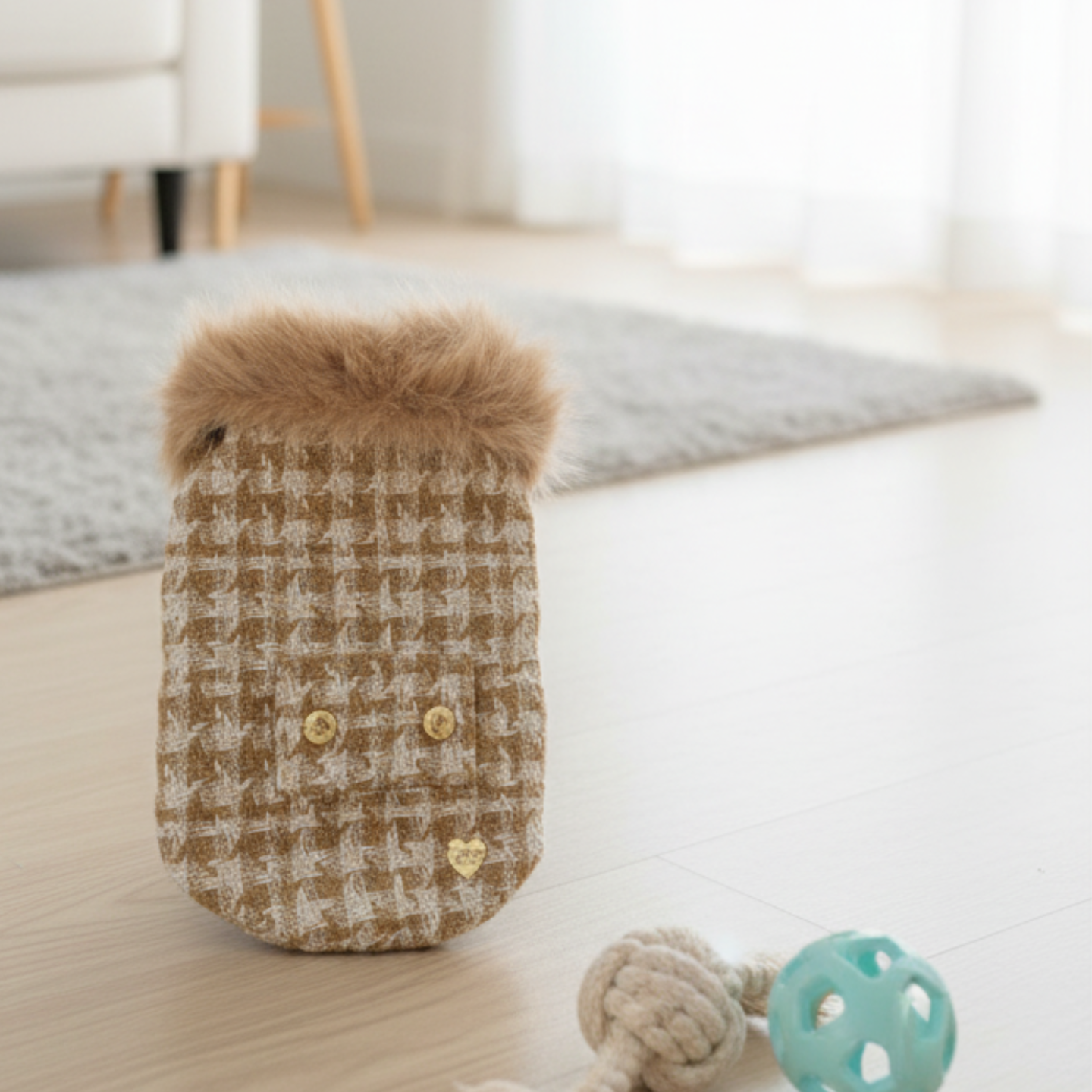 Cappottino Camel Coat per Cani Piccola Taglia | Dolce Zampa