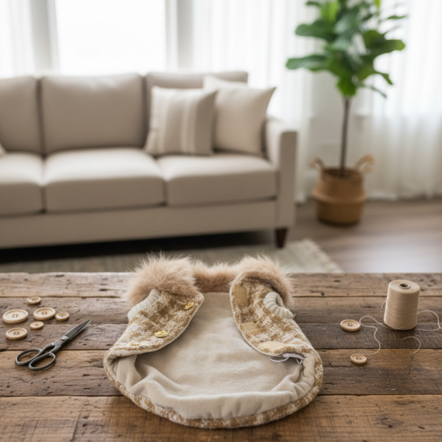 Cappotto Camel per Cani Elegante | Lana e Viscosa | Comfort e Stile