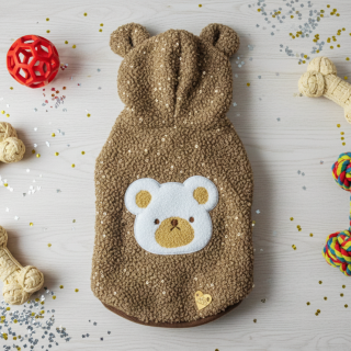 Felpa My Teddy Chocolate – Abbigliamento Invernale per Cani di Taglia Piccola e Media | Collezione Marvelous Winter