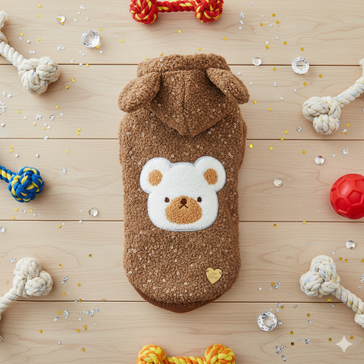 Felpa Teddy Chocolate per Cani Piccola Taglia | Dolce Zampa