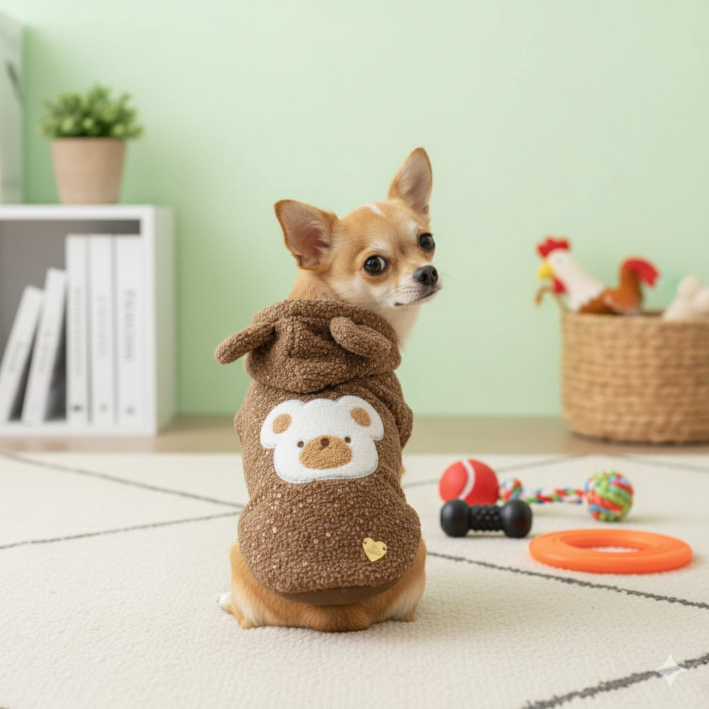 Felpa My Teddy Chocolate – Abbigliamento Invernale per Cani di Taglia Piccola e Media | Collezione Marvelous Winter