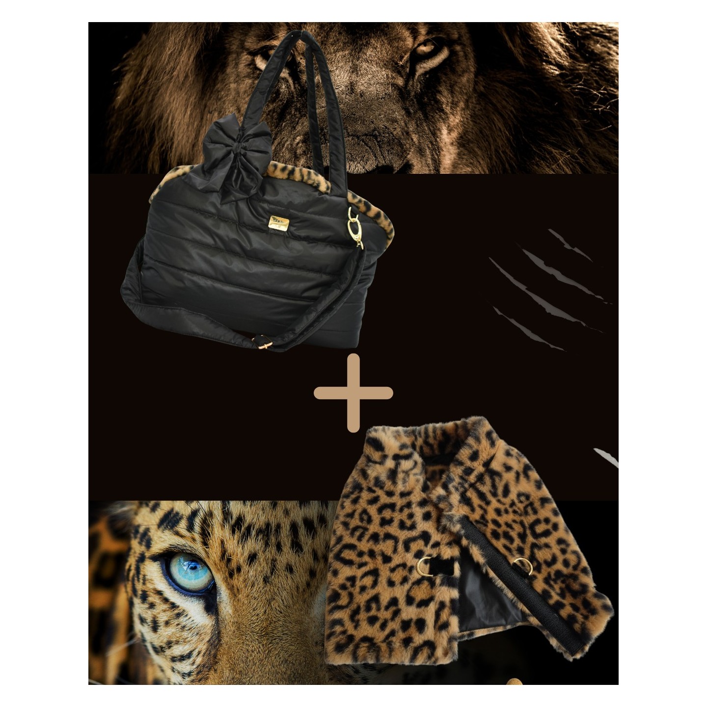 Pack Borsa Trasportino e Pettorina Cani | Dolce Zampa