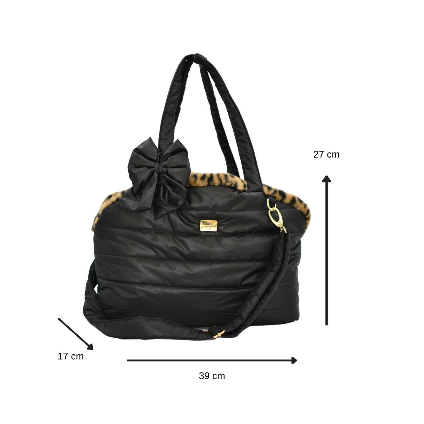 Soft Marvelous Black Bed Bag | Borsa Cuccia per Cani Elegante e Leggera