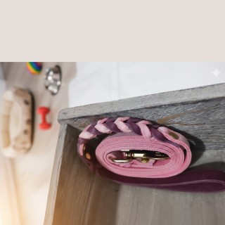 Guinzaglio Cuoio Toscano Intrecciato Cani | Dolce Zampa