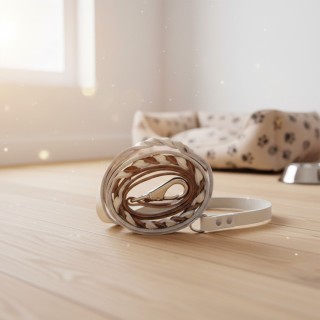 Guinzaglio in Cuoio Toscano Artigianale | Fatto a Mano con Moschettone in Acciaio