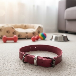 Collare per Cani in Cuoio Toscano Artigianale Liscio