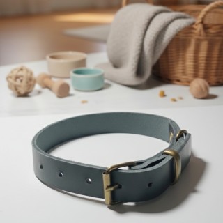 Collare Liscio Cuoio Toscano per Cani | Dolce Zampa