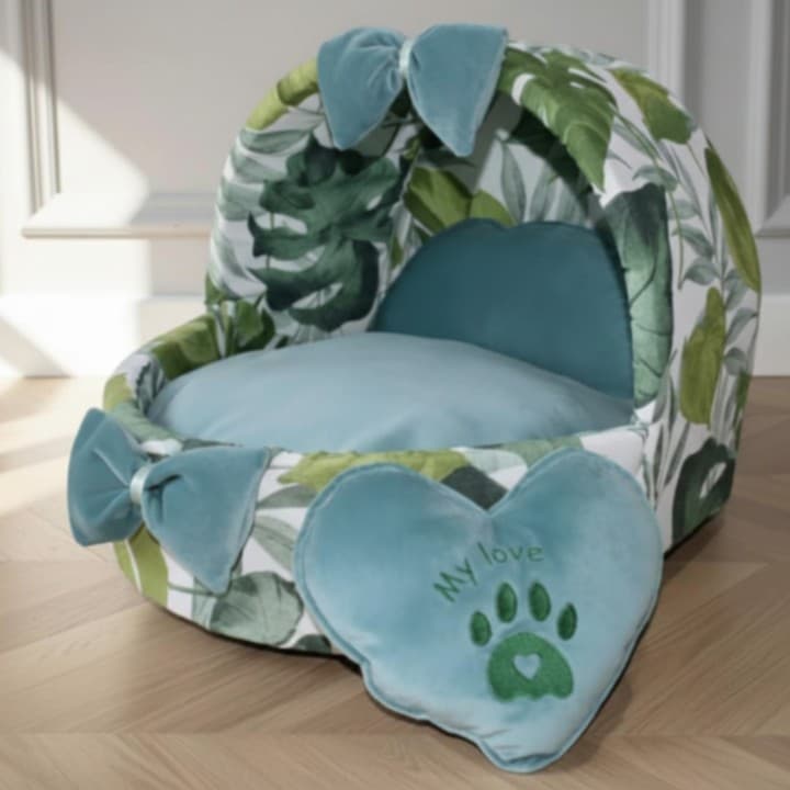 Set Cuccia Tropical con Porta Giochi per Cani