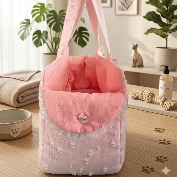 Denim Pink Tote Bag