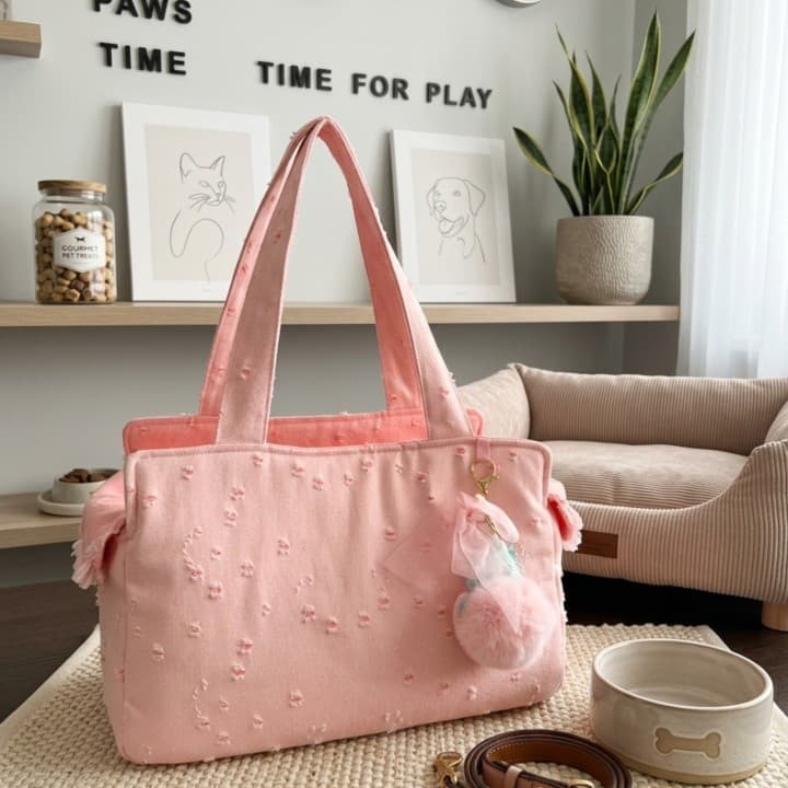 Denim Pink Tote Bag