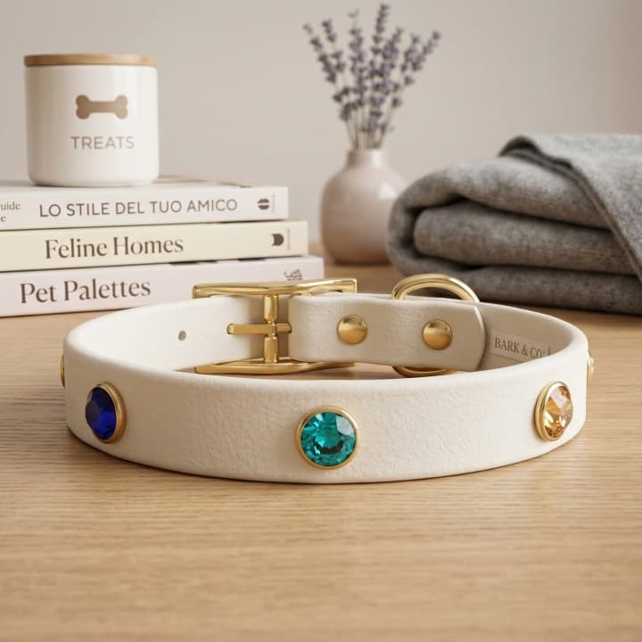 Collare per cani Multi Strass in Biothane