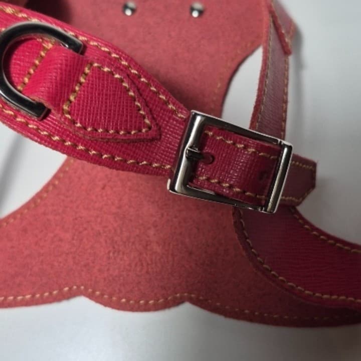 Pettorina Bustier in Vera Pelle per Cani