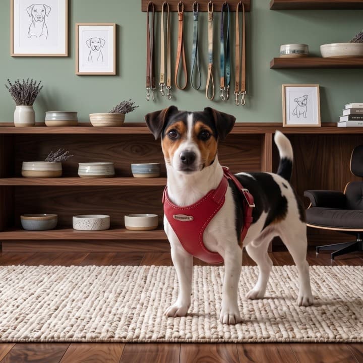 Pettorina Bustier in Vera Pelle per Cani