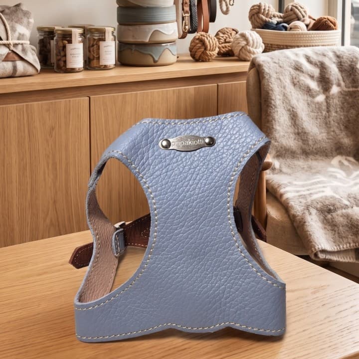 Pettorina Bustier in Vera Pelle per Cani