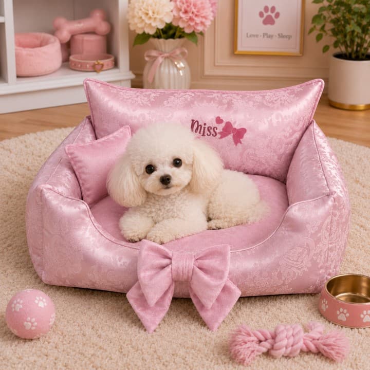 Cuccia Luxury Rosa in Raso e Velluto