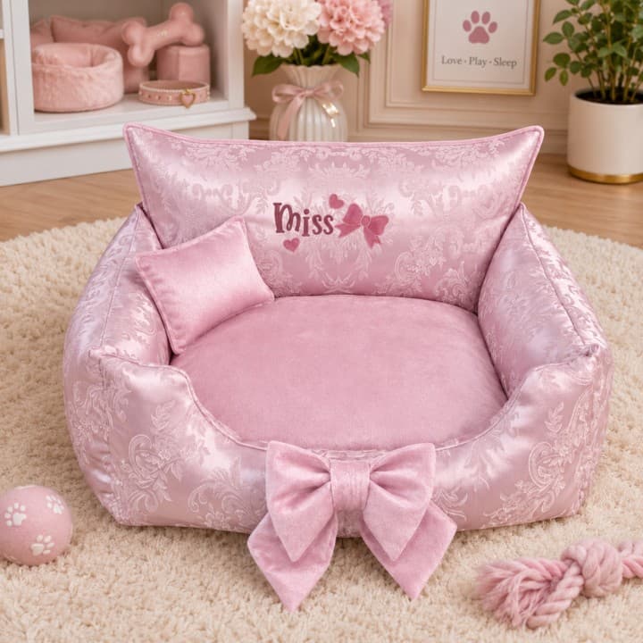 Cuccia Luxury Rosa in Raso e Velluto
