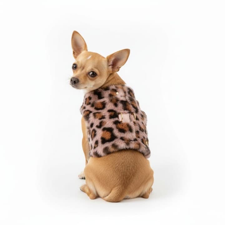 Pettorina Invernale Leopard Fur per Cani