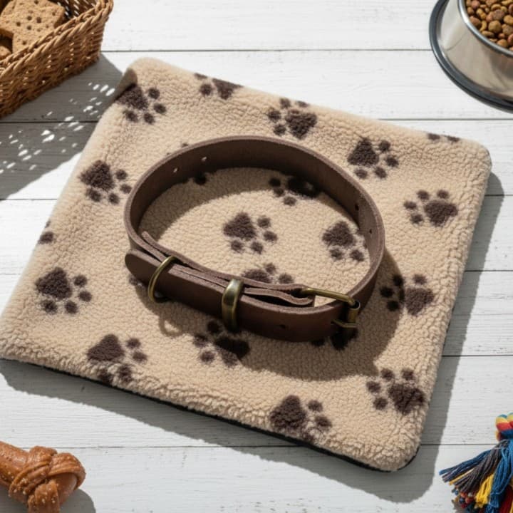 Collare Liscio in Cuoio Toscano per Cani
