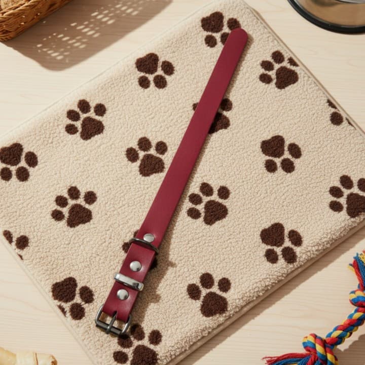 Collare Liscio in Cuoio Toscano per Cani