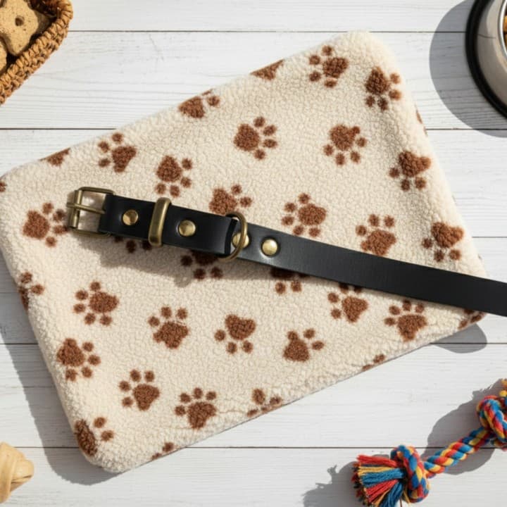 Collare Liscio in Cuoio Toscano per Cani