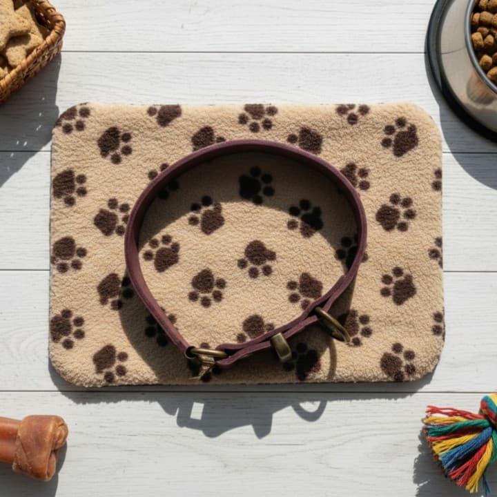 Collare Liscio in Cuoio Toscano per Cani